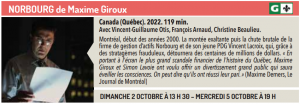 Le Cinéma du lac présente NORBOURG de Maxime Giroux